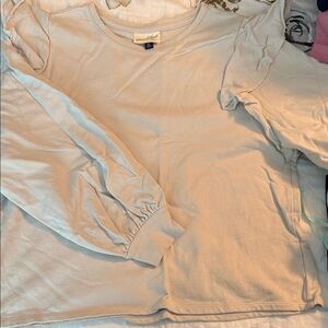 Universal Thread Cream Ruffle Sleeve Top